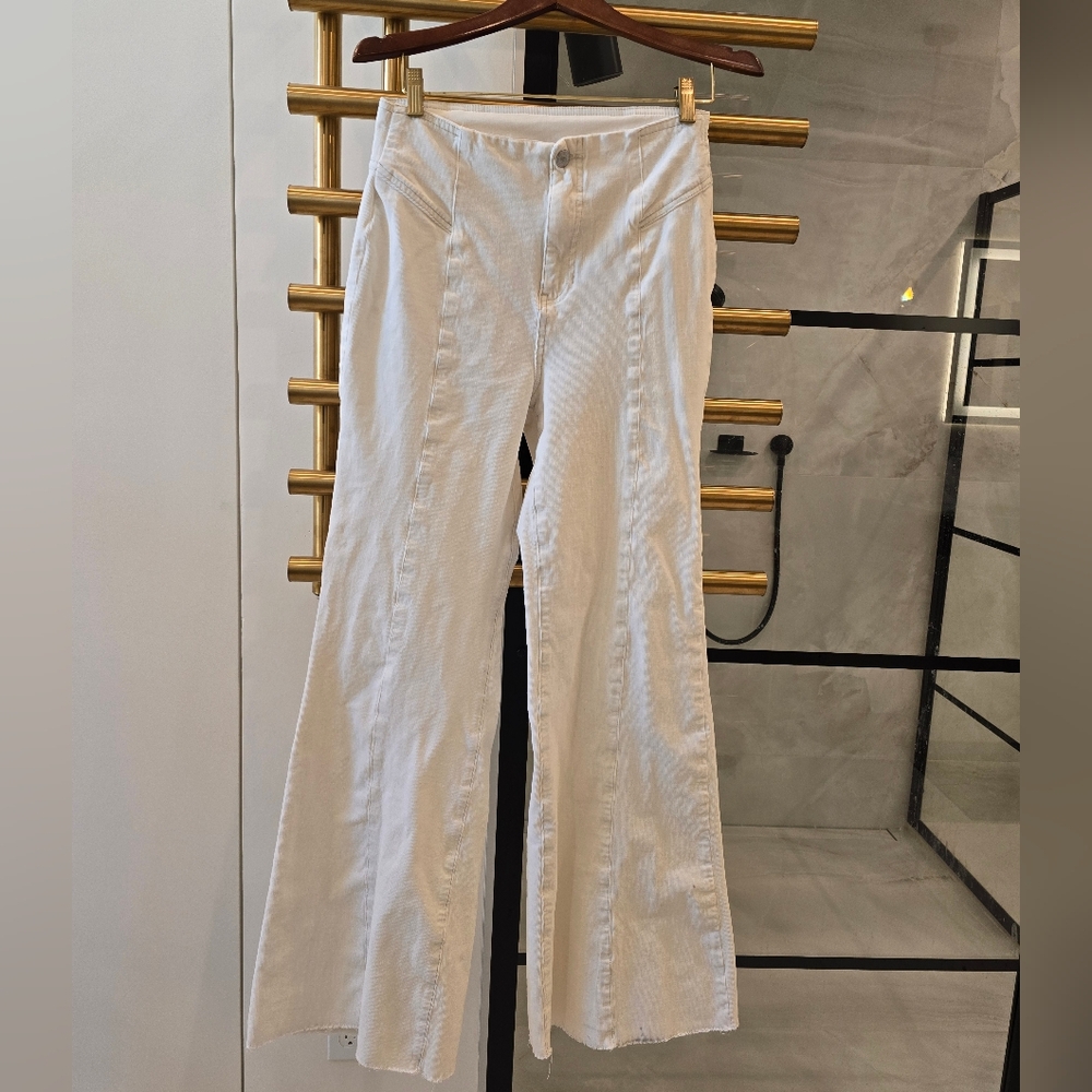 We The Free Free People White Corduroy Pants